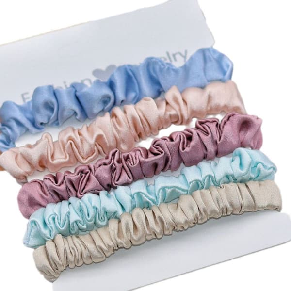 19 momme silkeshårband, scrunchie, grossist, nytt mullbärssilkeshårband, present.