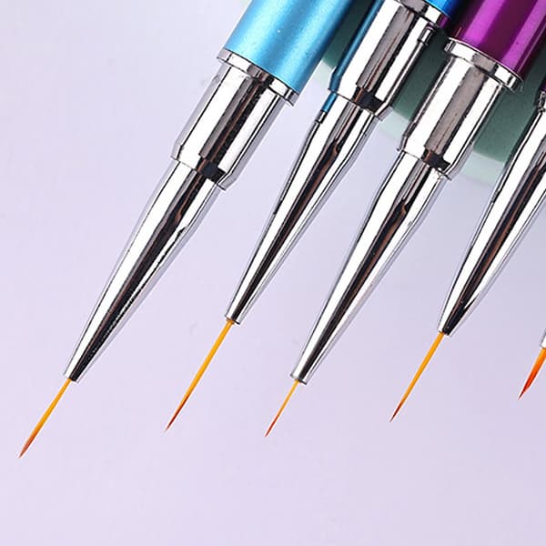 6-delars nagelkonstpenselset - 6 färger