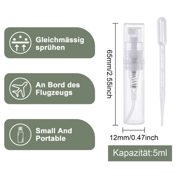 20 miniruiskepulloa - 3ML läpinäkyvä + 3ML pipetti