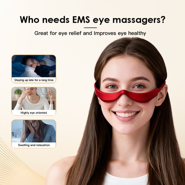 EMS-silmähieroja 3D-punavalohieroja tummille silmänalusille LED-silmänhoitolaite