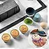 Silikonformar för muffins, set med 12 återanvändbara muffinsformar
