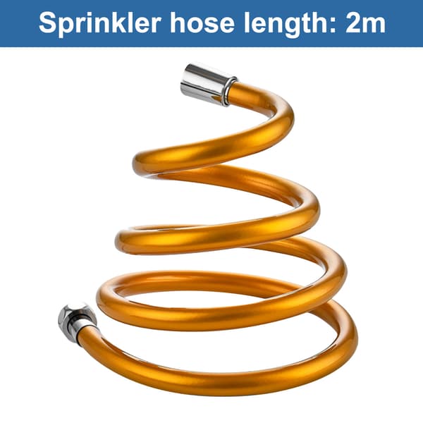 1 PVC duschslang - Guld - 2m vanlig slang (kopparmutter)