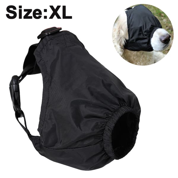 XL koiran rauhoittava silmämaski - musta