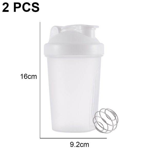2-pack proteinpulver sportflaska - vit