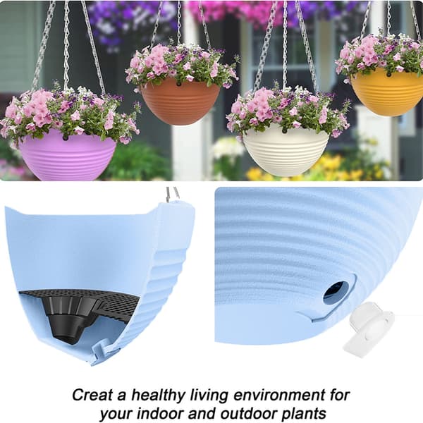 2st hängande korg blomkruka liten-blå