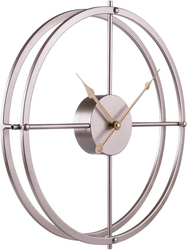 Sølv diameter 50cm-veggklokke