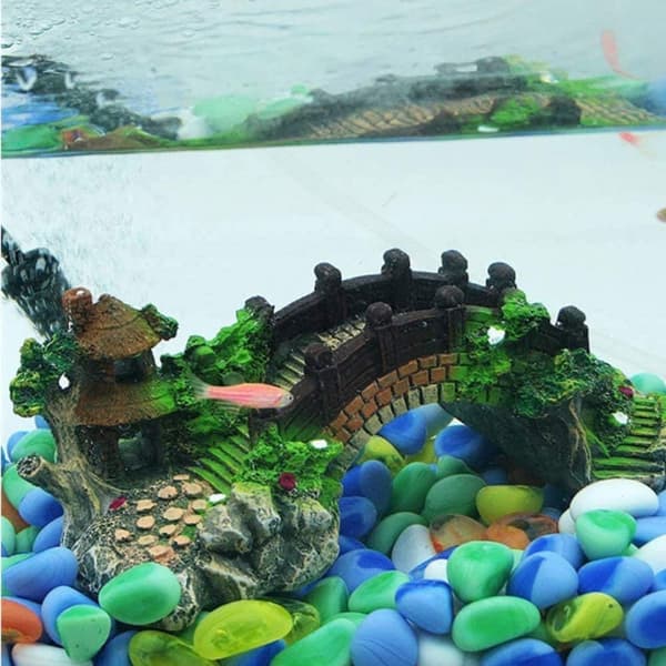 760# Medium Landskapsbro-Akvarium Landskapsbro