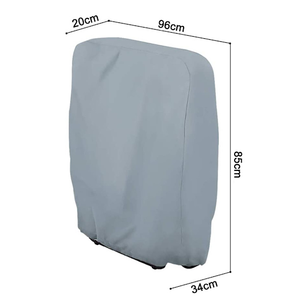 20/34*W96*H85cm Utomhus Fällbar Solstol Dammskydd - Grå