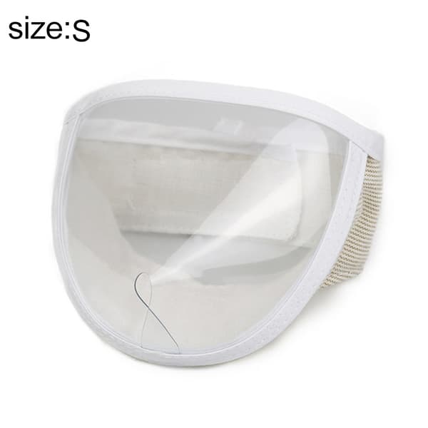 Transparent ögonmask för husdjur - Vit - S