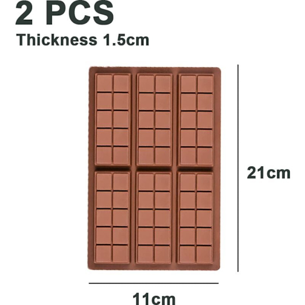 2 stk. chokoladeform - brun (YH-916)
