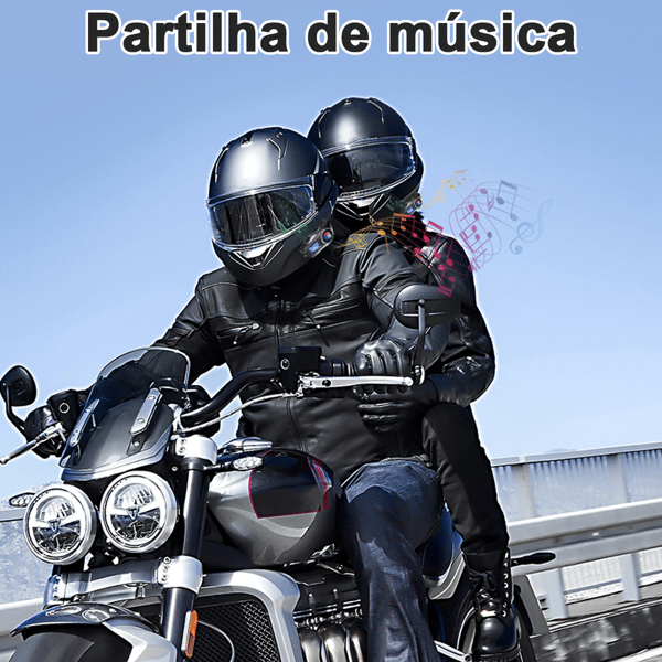 LX-Motorcykelhjelm Bluetooth Headset-Sort 2-i-1 Mikrofon