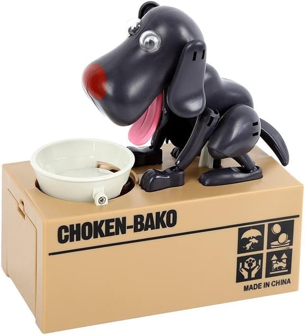 Sparegris - Helt Sort Hund - 16.5*8.1*16.8CM