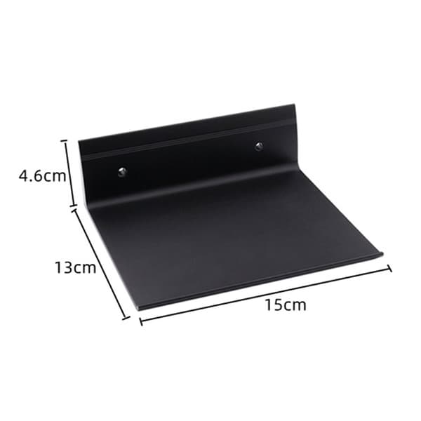 Seinään kiinnitettävä säilytysteline - 15 cm musta