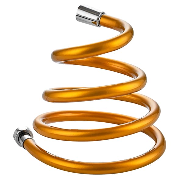 1 PVC duschslang - Guld - 2m vanlig slang (kopparmutter)