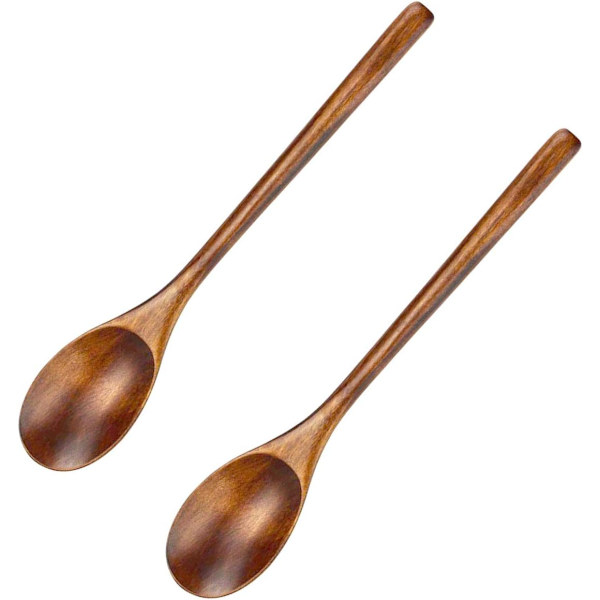2PCS-20-Långskaftad träsked