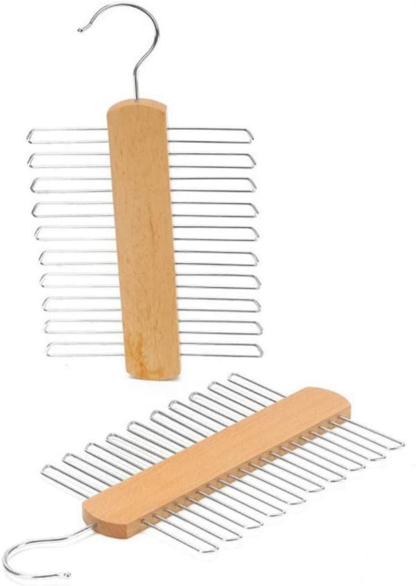2-delad-Träslipsgalge-Original träfärgad slipsgalge