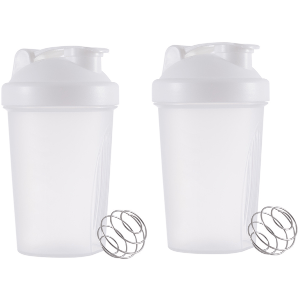 2-pack proteinpulver sportflaska - vit