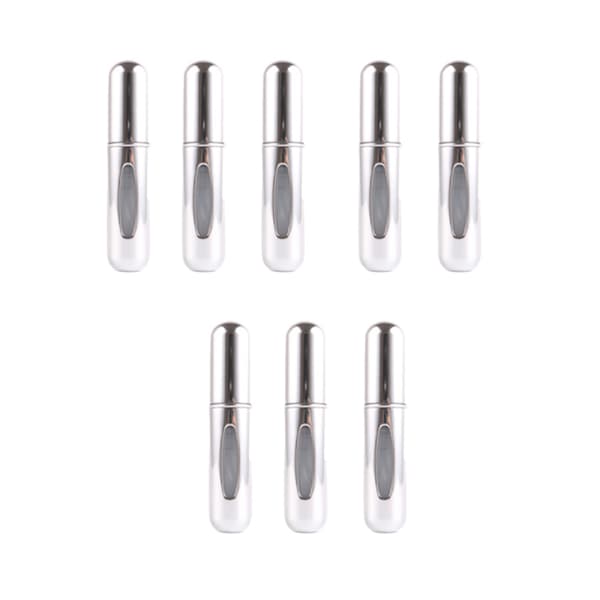 8 st bottenfyllande sprayflaska parfymflaska - Ljus silver
