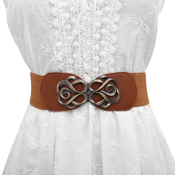 60-80 cm roseformet spennebelte - brun