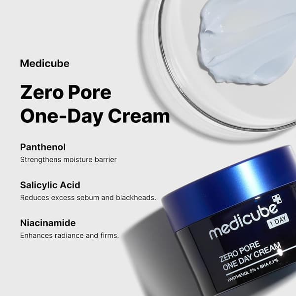 Medicube Poreless Day Cream - Fuktighetskrem for porer og fet hud 2pcs