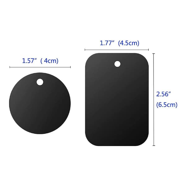 4 stk. mat sort (40mm+45*65mm) tilbehør til mobiltelefonholder