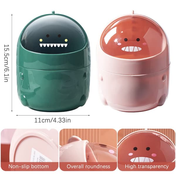Mini papperskorg - mörkgrön * 1-pack - liten (höjd 16cm * bredd 12cm)