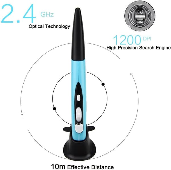 2.4G Trådløs Mus Pen-Blå