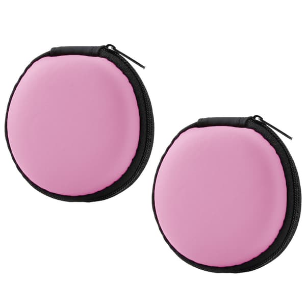 2st hörlursförvaringsväska - 8*8*3 rosa