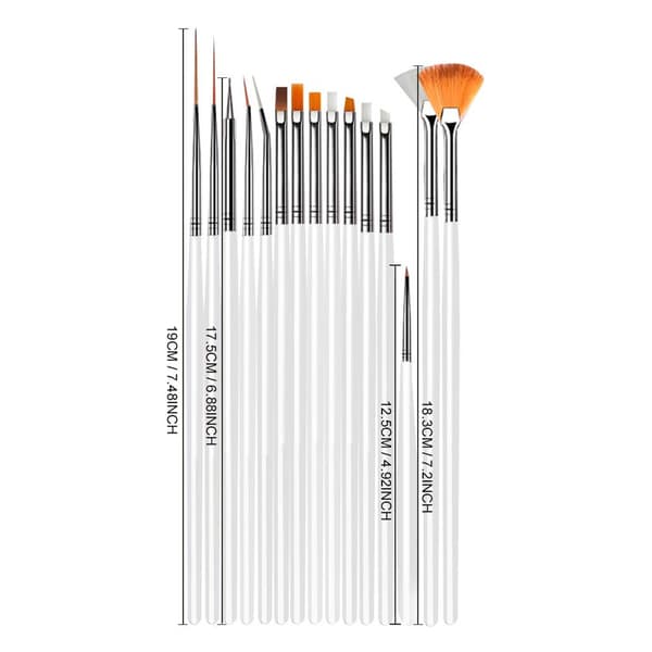 Nagelkonstset Diamantset-Vit Penna
