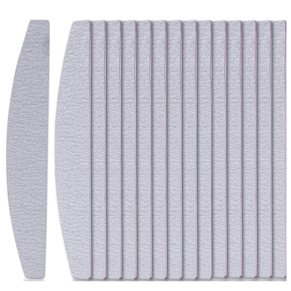 15PCS-Grå Solfjäderformad-Nagelfil
