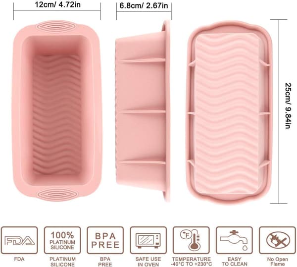 2 stk Bakekakeform-Nordisk Rosa