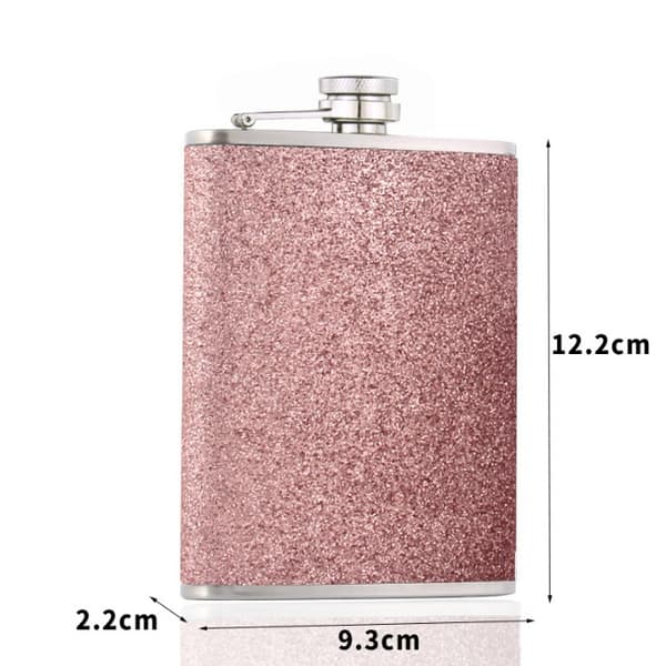Lommeflaske / Lommeflaske Glitter Rosa - Rosa (30ML)