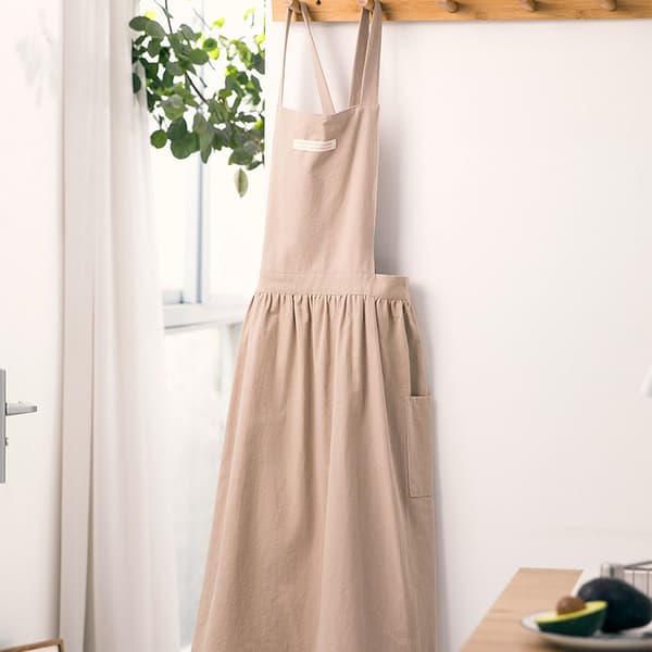Hjemmevestforklæde - Beige