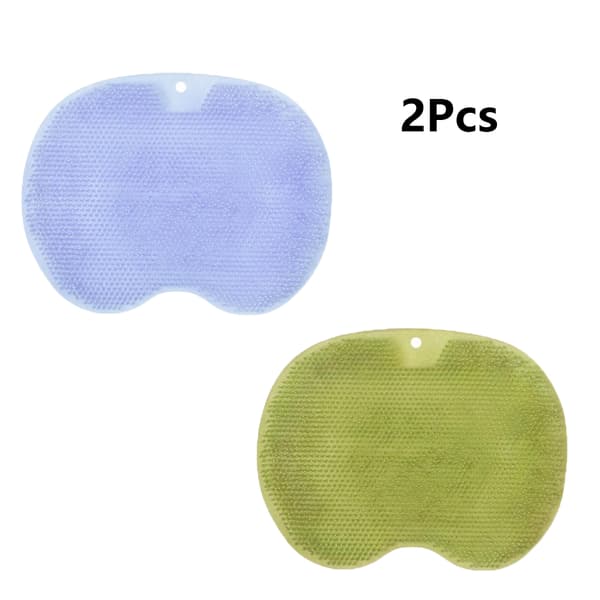 2-pack halkskyddsmattor - ljusblå + grön