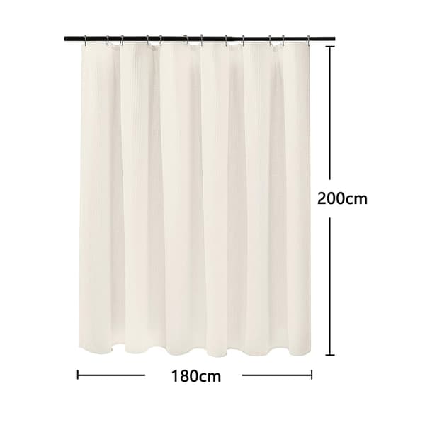 Vaffel dusjforheng-beige-180cm*200cm
