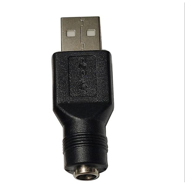 Sort USB til DC-adapter USB 2.0 A hun til DC 5.5x2.1mm strømadapter