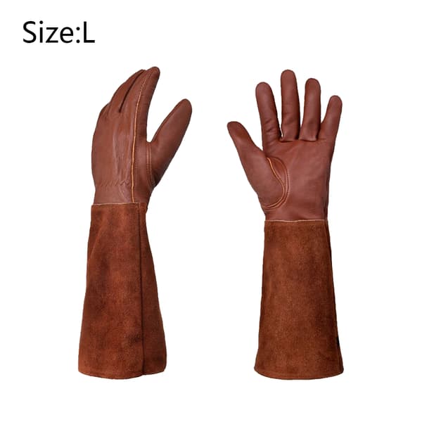 1 par lange havehandsker - gul M
