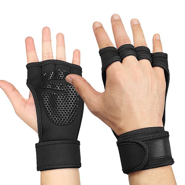 Dødløft Halvfingerhandsker-Sort-M