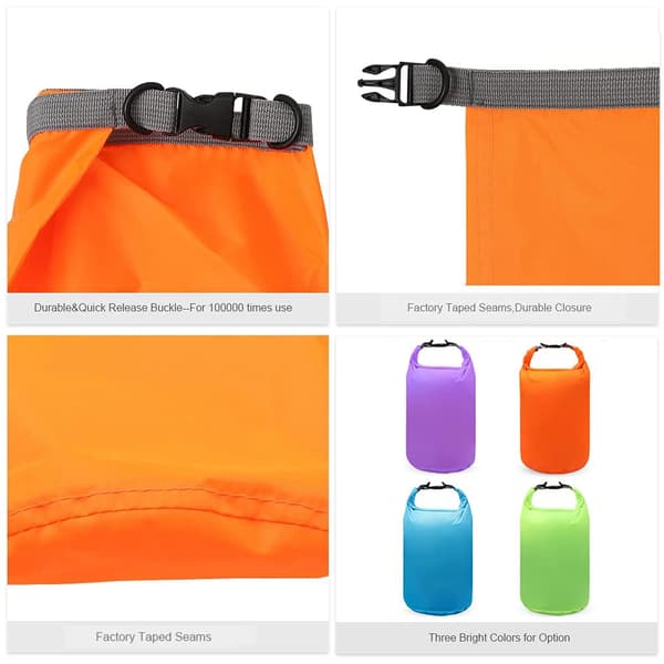 Udendørs multifunktionel drivende opbevaringspose - Orange 10L