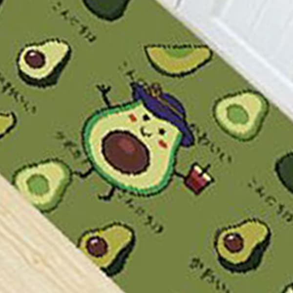 Lang stribe tæppe absorberende-avocado-40*120