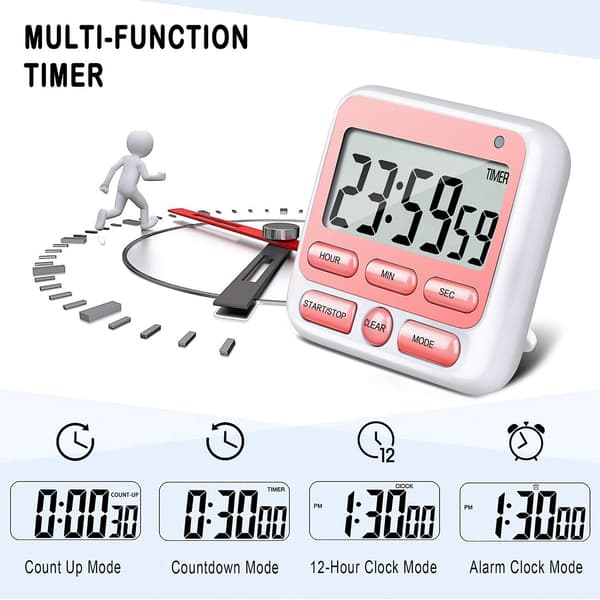 Kjøkken Timer Vekkerklokke Timer-Rosa