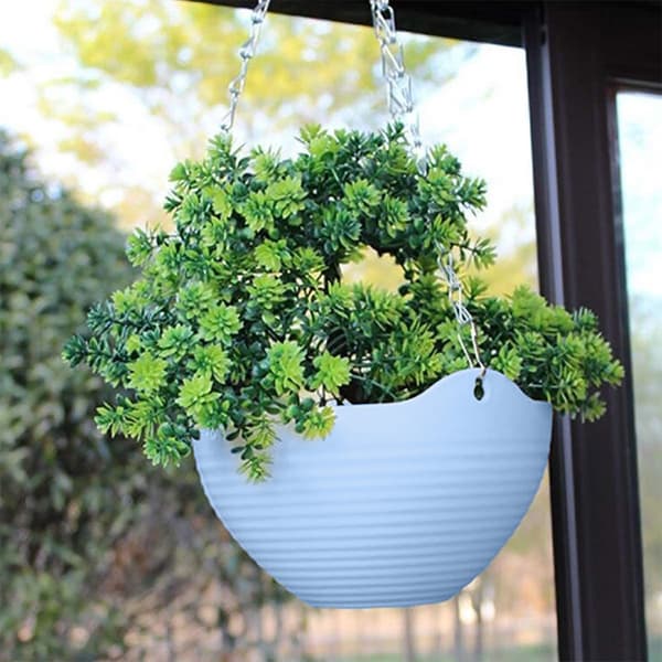 2st hängande korg blomkruka liten-blå