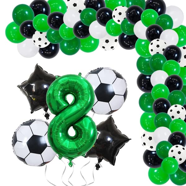 Fodbold aluminiumsfolieballon - Nummer 8