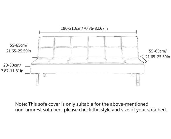 Sofabetræk - vandtæt - mørkeblå egnet til 185-230 cm tresæders sofa