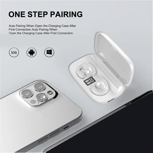 LX-S19 Trådløst Bluetooth-headset-S19 Hvit