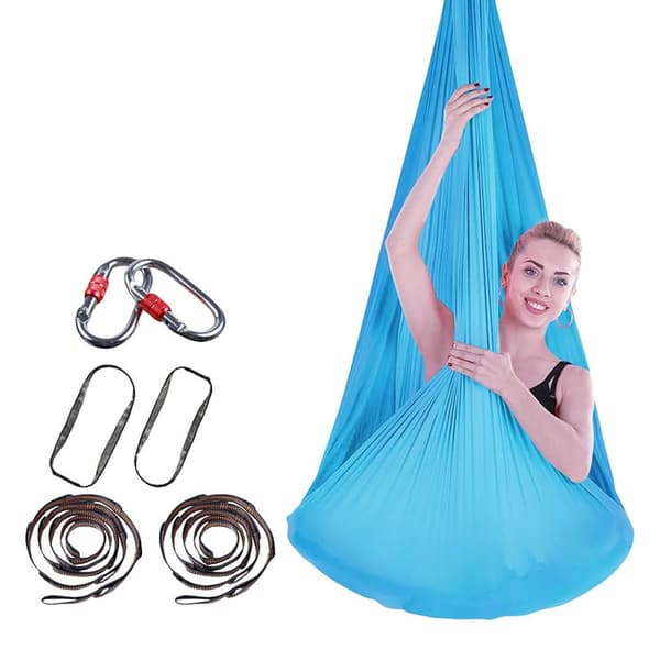 Himmelblå-Aerial Yoga Hängmatta