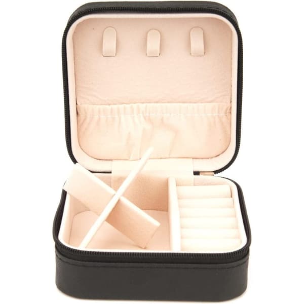 ins macaron farve smykkeopbevaringsboks-sort-10*10*5cm