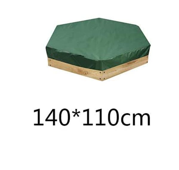 140*110cm - Sekskantet sandkassedeksel