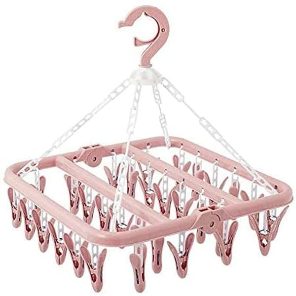 Nordisk Rosa 32 Klips-Klesstativ
