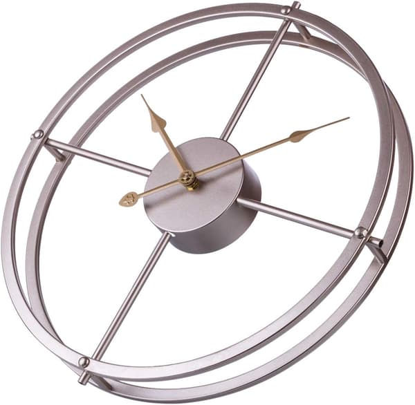 Sølv diameter 50cm-veggklokke